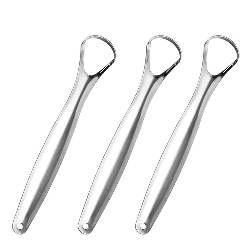 Tongue brush and tongue scraper
