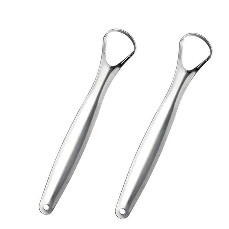 Tongue brush and tongue scraper
